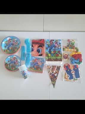 Super Mario Birthday Party Decor Set